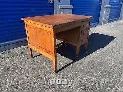 Globe wernicke desk tiger oak antique desk rare beautifull office 4 drawer 40x30