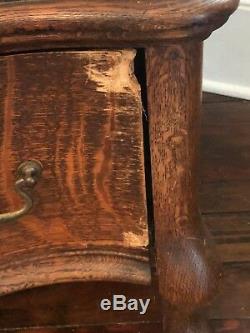 Gorgeous Victorian Era Tiger Oak Quartersawn Carved Armoire Wardrobe Closet