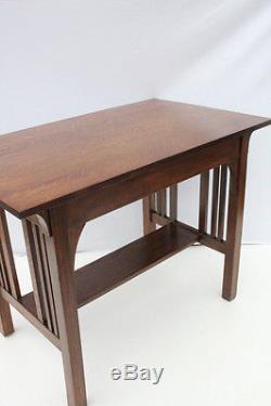 Great Mission Tiger Oak Desk Writing Table With One Drawer, c. 1900