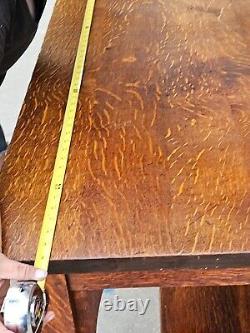 Gustav Stickley Mission Arts & Crafts antique Tiger Oak Library Table desk #616