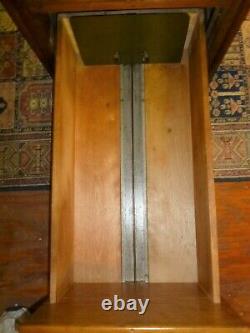 High End Antique Tiger Oak 4-Drawer Filing Cabinet POSSIBLE FREE DELIVERY