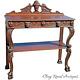 Horner Antique Tiger Oak Server Console Pier Table Paw Ftcarved Lion Heads 1890