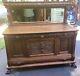 Immense Antique Victorian Tiger Oak Mirrored Sideboard With Carved Lions Horner