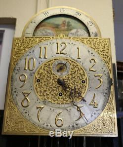Incredible Tiffany & Co Quarter-Sawn Tiger Oak Lion Tall Case Grandfather Clock