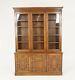 Large Victorian 6 Door Tiger Oak Bookcase Display Cabinet, Scotland 1890, B2375
