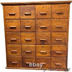 Large antique apothecary cabinet cupboard 20 drawer tiger oak collectors rare