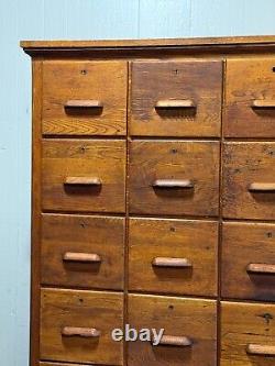 Large antique apothecary cabinet cupboard 20 drawer tiger oak collectors rare