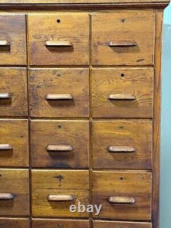 Large antique apothecary cabinet cupboard 20 drawer tiger oak collectors rare