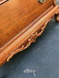 Lexington Victorian Sampler Door Chest Dresser Model 391-307, Tiger Oak