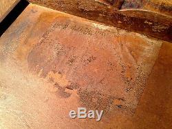 Library Table Tiger Oak Pressed Skirt LARKINS SOAP CO. 1920 ERA Antique