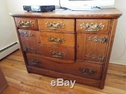 Magnificent Antique Tiger Oak Dresser Quarter Sawn OAK