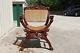 Magnificent Horner Victorian Tiger Oak Throne Chair W Roaring Winged Griffins