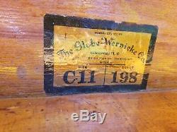Matching Antique Globe Wernicke Tiger Oak 3 Stacks C-1910 Barrister Bookcase