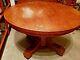 Mission Arts & Crafts Tiger Oak Antique Round Dining Table With Leaves