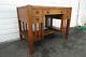 Mission Arts And Crafts Early 1900s Tiger Oak Writing Desk With Bookcase 9859