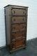 Mission Arts And Crafts Late 1800s Tiger Oak Tall Narrow Storage Chest 1107