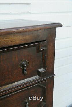 Mission Arts and Crafts Late 1800s Tiger Oak Tall Narrow Storage Chest 1107