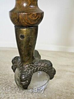 Mission Oak Table Ball Claw Tiger Parlor Table Antique -patina Victorian Marked