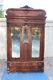 Monumental Ornate Karges Powerful American Victorian Tiger Oak Wardrobe Armoire