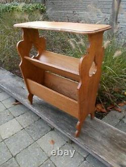 Occasional Side Table Magazine Rack Book Shelf Antique