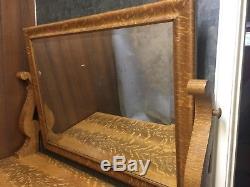 On Sale Now! Antique Empire Dresser Tiger Oak Original Mirror