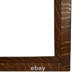 Outstanding Large Fumed Quarter Sawn Tiger Oak Wood Frame 38 x 28.25
