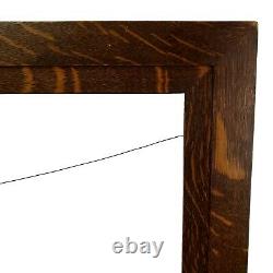 Outstanding Large Fumed Quarter Sawn Tiger Oak Wood Frame 38 x 28.25