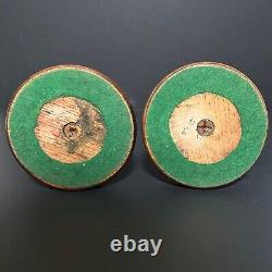 Pair Antique Hand Carved English Tiger Oak Barley Open Twist Design, Stunning
