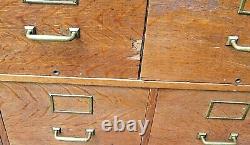 RARE 1914 GLOBE WERNICKE Stacking Barrister Tiger Oak Bookcase File Cabinet