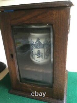 RARE Antique English Tiger Oak Tobacco Cigarette Box