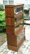 Rare Macey Quartersawn Tiger Oak Step Back Barrister Stacking Lawyers Bookcase