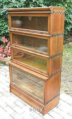 RARE MACEY Quartersawn Tiger Oak Step Back BARRISTER STACKING LAWYERS BOOKCASE
