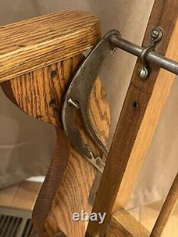 RARE Stickley Morris Clawfeet Clawfoot Tiger Oak Reclining Antique Chair 1900s