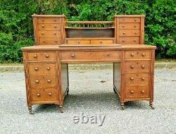 Rare 1800's Dickens Desk with EW Godwin Armchair