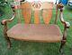 Rare 1900 Antique Parlor Furniture Carved Lion Chair Sofa Set Gargoyle Tiger Oak