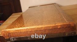 Rare 41.5 x 18 Globe Wernicke Tiger Oak top antique barrister bookcase