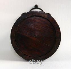 Rare Antique Carved Tiger Oak EPNS Scottish Thistle Presentation Biscuit Barrel