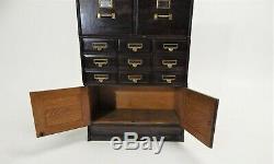 Rare Antique Tiger Oak Multi File / Library Card Cabinet Yawman & Erbe Co