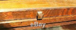 Rare! Antq Globe Wernicke Double Wide Quarter Sawn Tiger Oak Barrister Bookcase