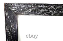 Rare Ebonized Antique Fit 15 X20 Limed Tiger Oak Wood Arts Crafts Picture Frame