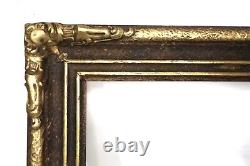 Rare Ebonized Antique Fits 15x20 Limed Tiger Oak Wood Arts Crafts Picture Frame