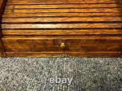 Rare Globe Wernicke Tiger Oak Desktop Caddy Organizer