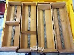 Rare Macey Tiger Oak Cabinet 4 Card Files, 2 Pocket Drawers And 2 Filing Drawers