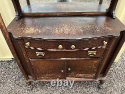 Rockford Chair & Furniture Company Tiger Oak Sideboard Server with Mirror