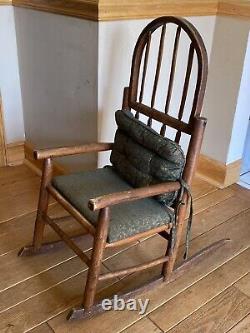 Rustic Antique Children's Wood Rocking Chair