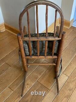 Rustic Antique Children's Wood Rocking Chair