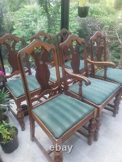 Set of 6 Antique Dining Chairs Victorian