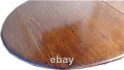 Solid British TIGER OAK Antique Drop Leaf Table Gate Leg English Import