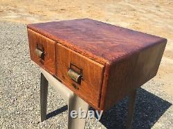 Solid Tiger Oak 2 Drawer File Cabinet Made By Yawman & Erbe Mfg Co. New York