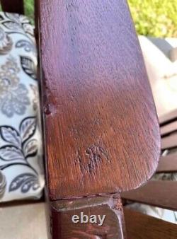 Stickley Mission Furniture Settee Tiger Oak Slat back Early 1900's
